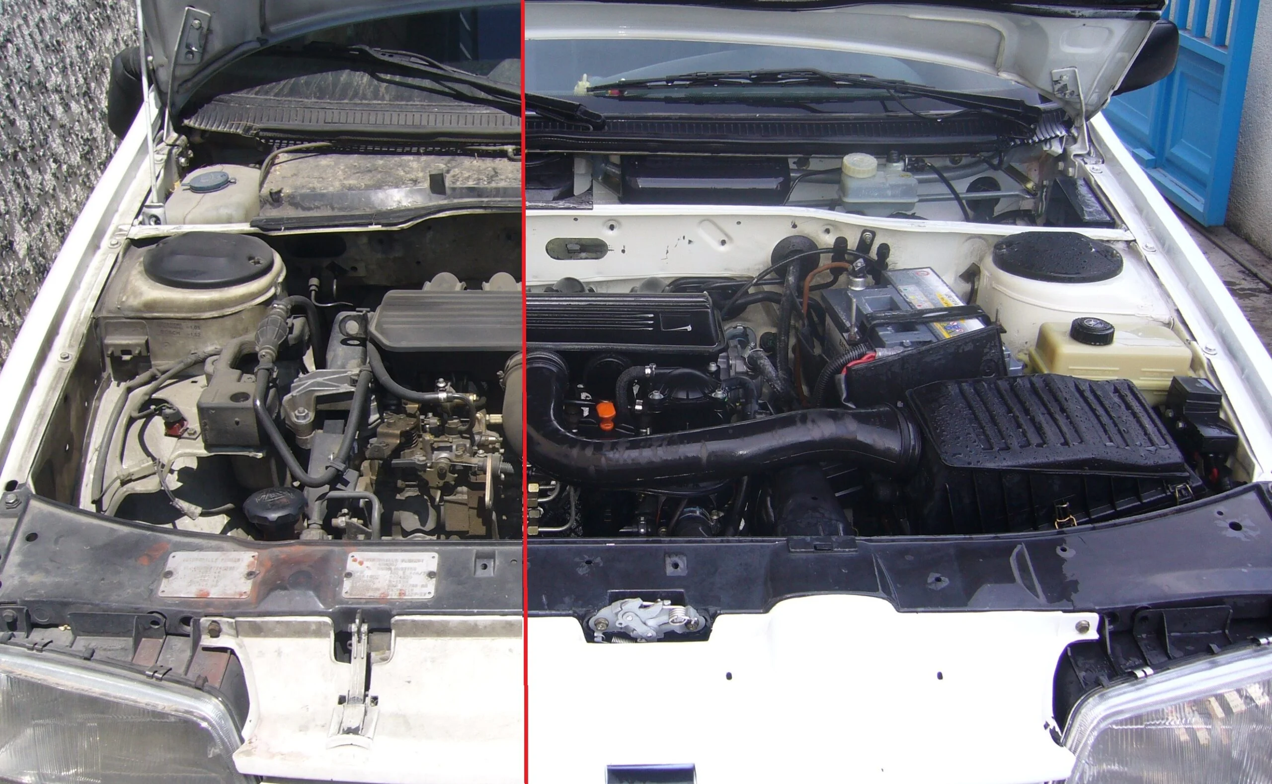 Motor limpio sucio